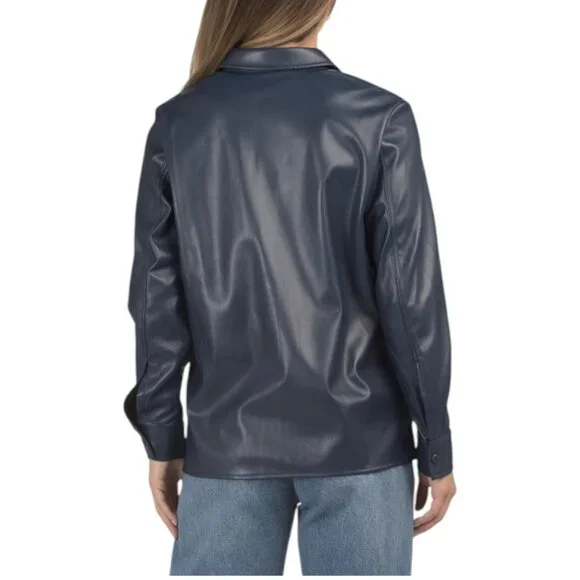JOHNNY WAS Imani Faux Leather Shacket